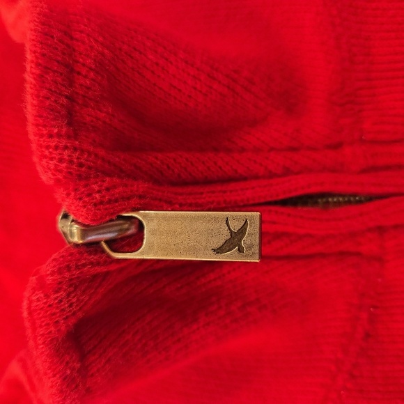Eddie Bauer Mens Cotton 1/4 Zip Long Sleeve Pullover Knit  Sweater Red Size XL - Picture 4 of 11